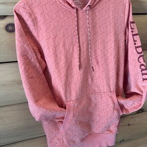 L.L. Bean Orange Geometric Hoodie